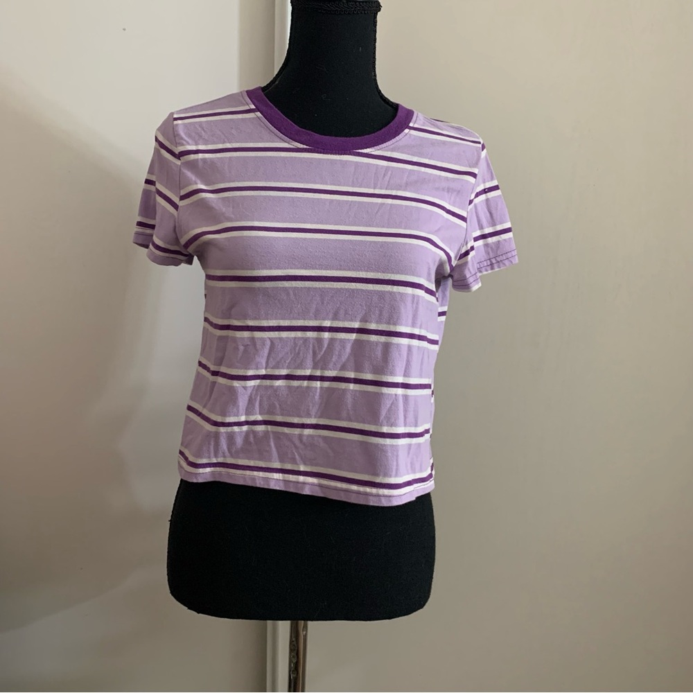 Rue 21 Women's Purple and White Shirt